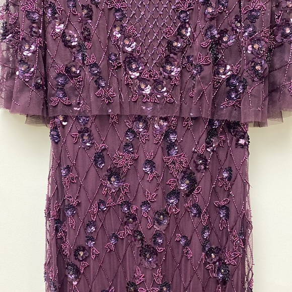 Adrianna Papell pop over beaded long gown - Picture 12 of 13